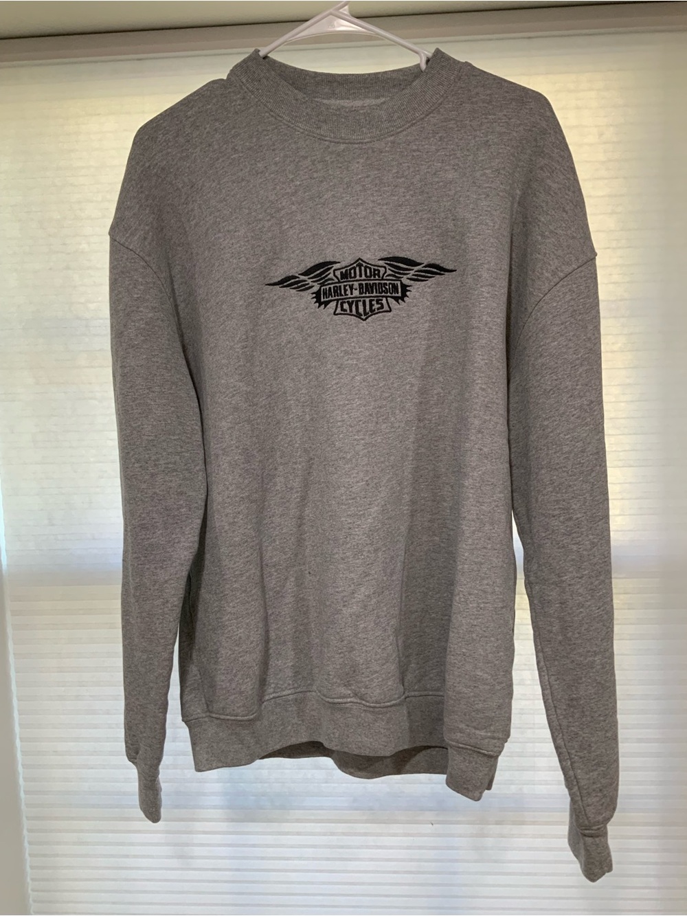 Harley-Davidson Gray Crewneck with Black Winged Logo